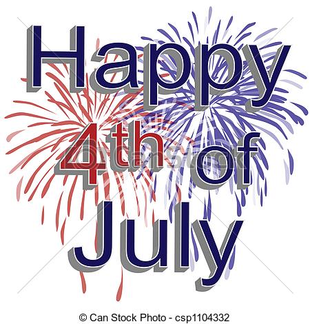 ... Happy 4th Of July Fireworks - Graphi-... Happy 4th of July Fireworks - Graphic illustration of red,.-14