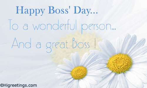 Happy Boss Day To A Wonderful Person And-Happy Boss Day To A Wonderful Person And A Great Boss Greeting Card-11