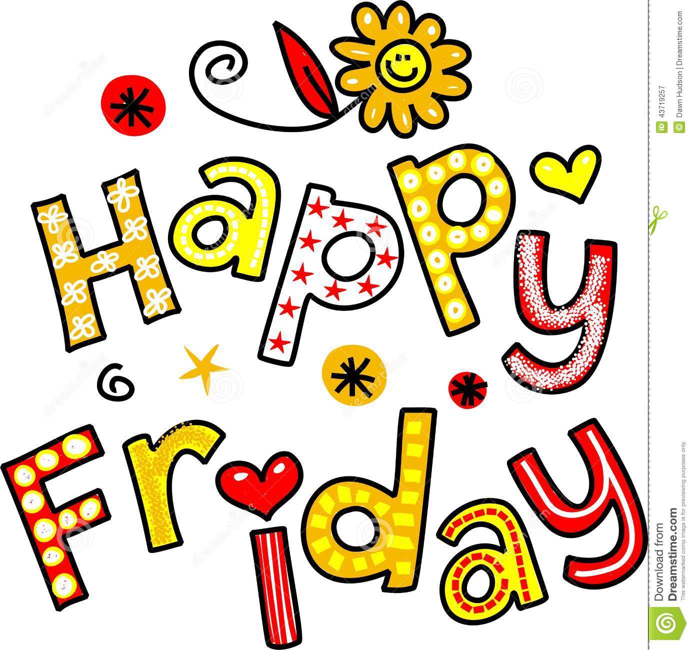 Happy Friday Cartoon Text Clipart Stock -Happy Friday Cartoon Text Clipart Stock Illustration Image 43719257-8