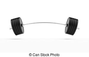 Heavy Barbell Isolated On A White Backgr-Heavy barbell isolated on a white background-12
