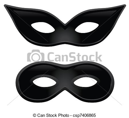 ... His And Hers Black Masks - A Pair Of-... His and Hers black masks - A pair of black masks for.-1