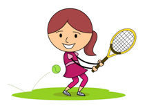 Hitting Tennis Ball With Back Hand Clipa-Hitting Tennis Ball With Back Hand clipart. Size: 94 Kb-3