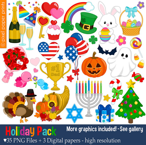 Holiday Pack - Clip Art Set .-Holiday Pack - Clip art set .-16