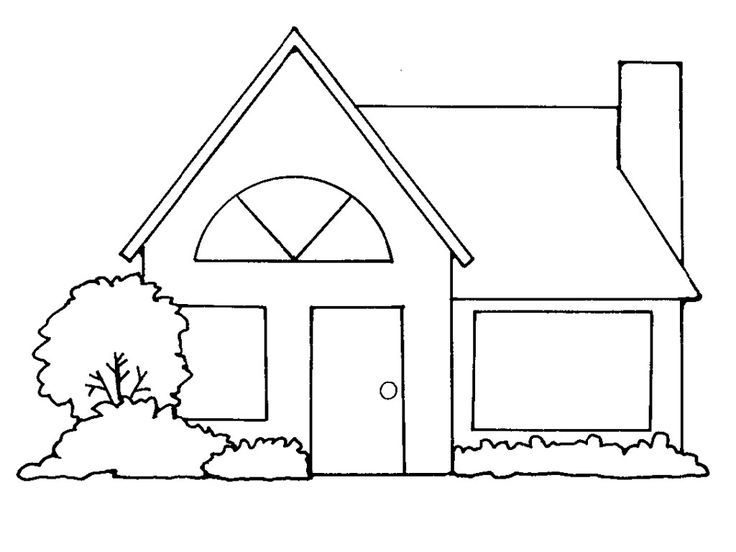 house clipart black and white