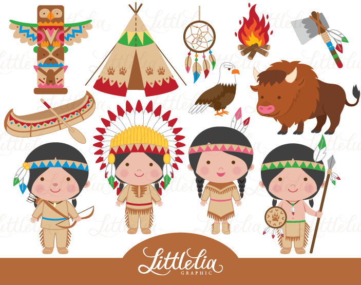 Indian Clipart - Native America Clipart -Indian clipart - native america clipart - cowboy clipart - 15029-15