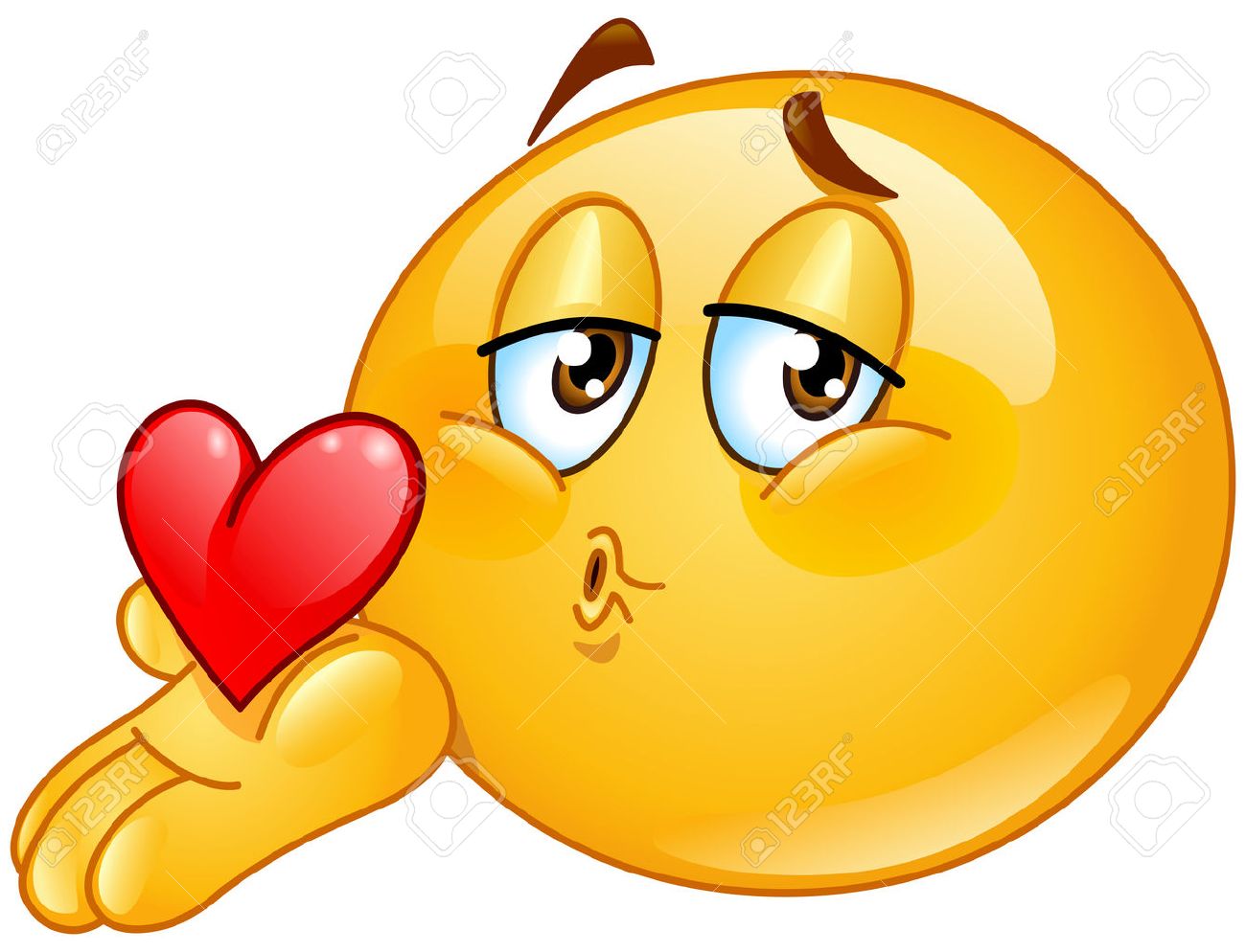 Male Emoticon Blowing A Kiss Stock Vecto-Male emoticon blowing a kiss Stock Vector - 52420163-14