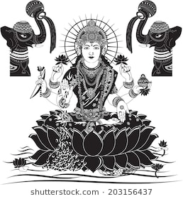 Indian Goddess Lakshmi Vector Illustrati-Indian Goddess Lakshmi vector illustration-13