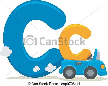 ... Letter C - Illustration Featuring Th-... Letter C - Illustration Featuring the Letter C-12