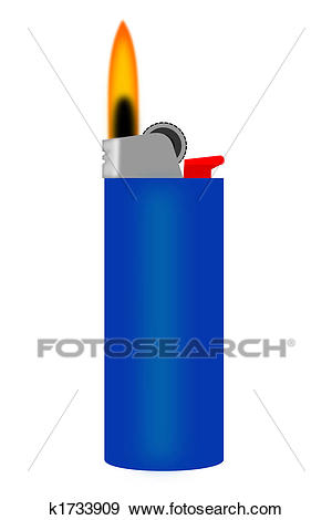 A Blue Cigarette Lighter With Flame-A blue cigarette lighter with flame-1