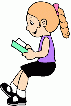Little Girl Reading Clipart-little girl reading clipart-11