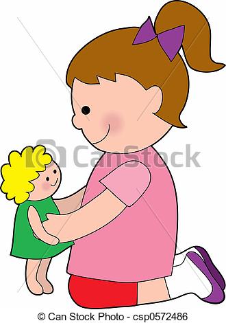 ... Little Girl With A Baby Doll - Littl-... Little Girl with a Baby Doll - Little girl playing with a.-14