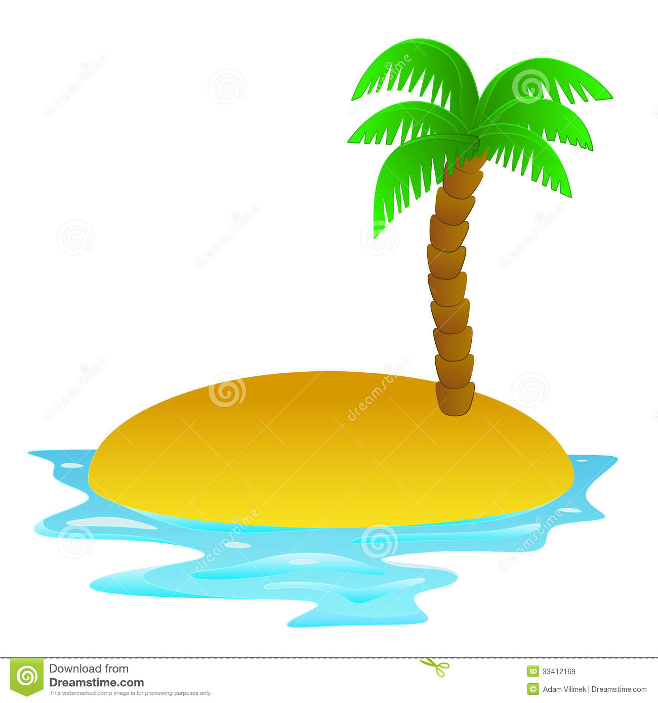 tropical island clipart