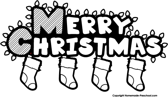 Merry Christmas Clip Art Black And White-Merry Christmas Clip Art Black And White (03)-12