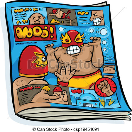 ... Mexican Wrestling Magazine - A Carto-... Mexican Wrestling Magazine - A cartoon of a Mexican.-17