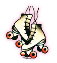Mini Tattoo Derby Skates Sticker 25 Pack-Mini Tattoo Derby Skates Sticker 25 Pack Roller Derby ...-5