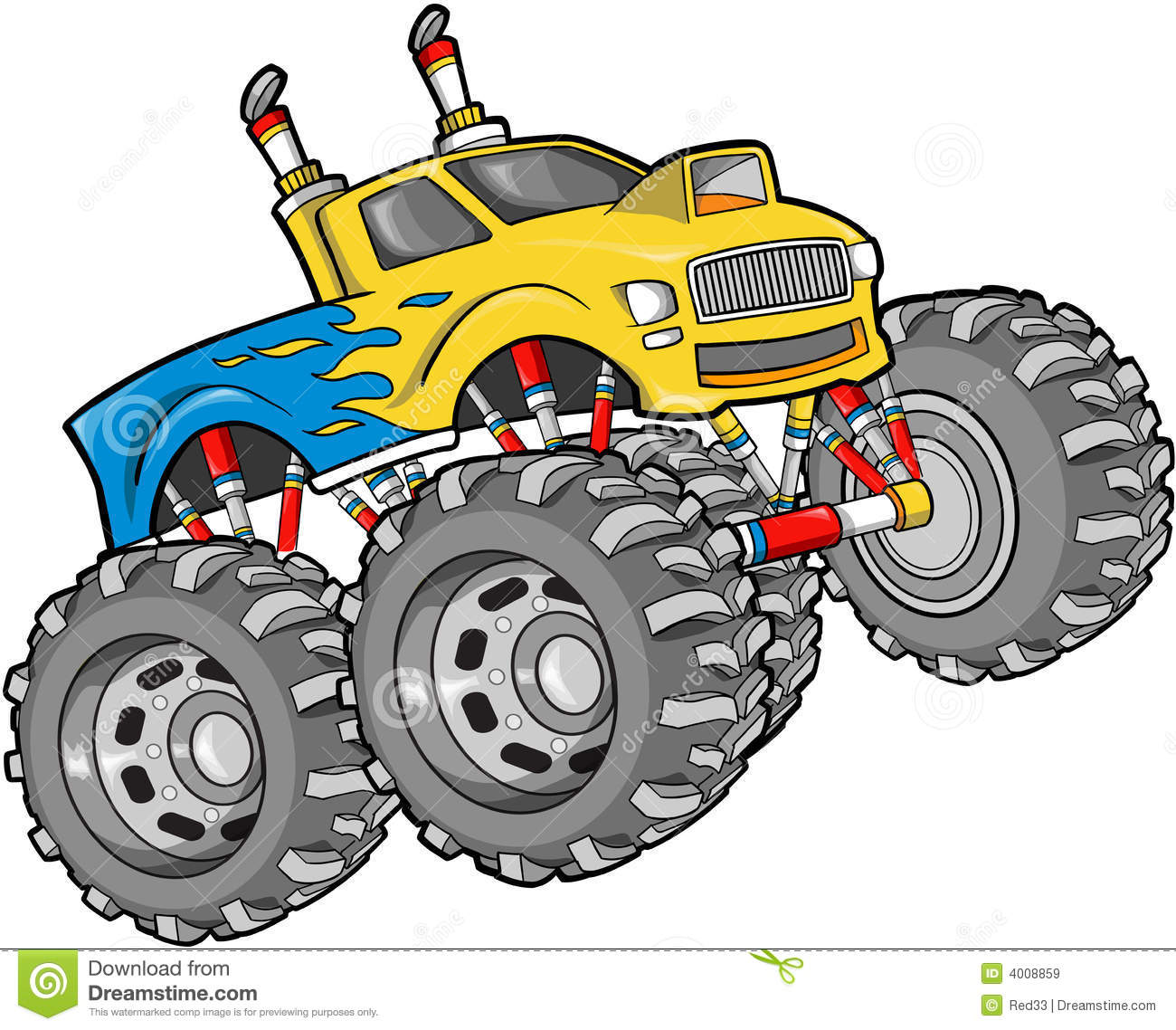 Monster Truck - Cartoon .