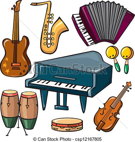Musical Instruments Icons .-Musical instruments icons .-15