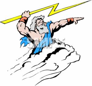 Mythology Clipart Zeus Aiming A Bolt Lig-Mythology Clipart Zeus Aiming A Bolt Lightning 100413 154053 766009-3