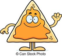 Nacho Smiling Clip Artby Cthoman9/2,229;-Nacho Smiling Clip Artby cthoman9/2,229; Cartoon Nachos Waving - A cartoon illustration of a nacho.-7