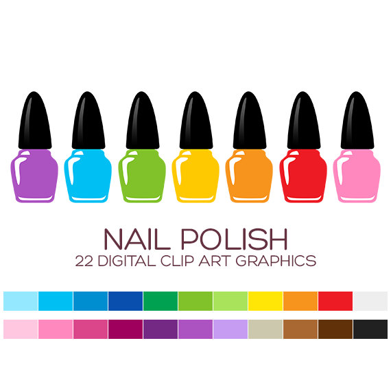 Nail Polish Clipart Fashion Clipart Spa -Nail Polish Clipart Fashion Clipart Spa Clipart Shopping Clipart Boutique Clipart Girl Clipart Digital Clipart Instant Download - A00142-7