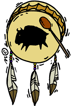 Native American Drum In Color Clip Art G-Native American Drum In Color Clip Art Gallery-13