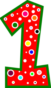 Number 1 Pink And Green Polkadot Clip Ar-Number 1 Pink And Green Polkadot Clip Art-3