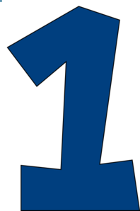 Number One (muted Blue) Clip Art-Number One (muted Blue) Clip Art-9