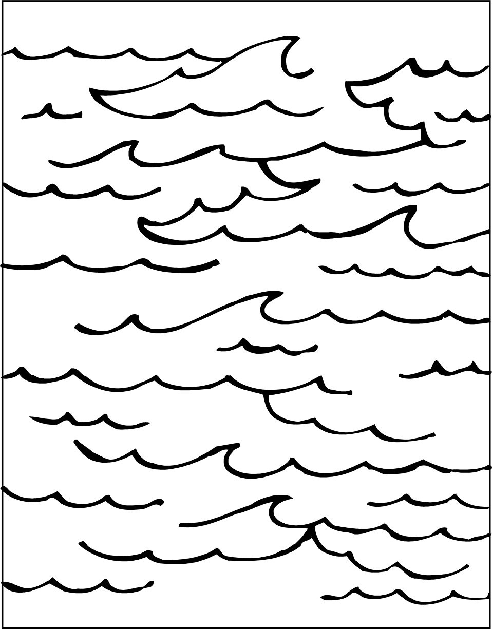 Ocean Water Clipart Black And .-Ocean water clipart black and .-15