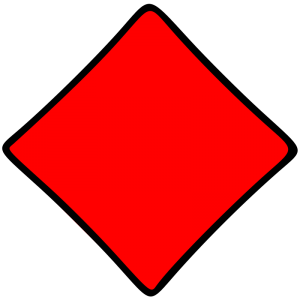 Outlined Diamond Playing Card .-Outlined Diamond Playing Card .-16