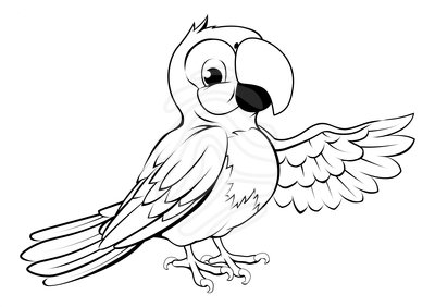 Parrot Clipart Black And White Clipart P-Parrot Clipart Black And White Clipart Panda Free Clipart Images-15