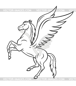 Pegasus Horse - Vector Clip Art-Pegasus horse - vector clip art-14