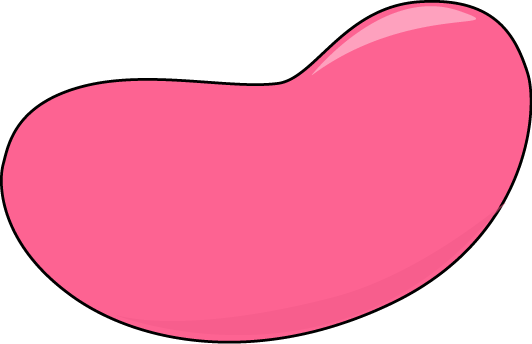 Pink Jelly Bean With A Black Outline-Pink Jelly Bean with a Black Outline-16