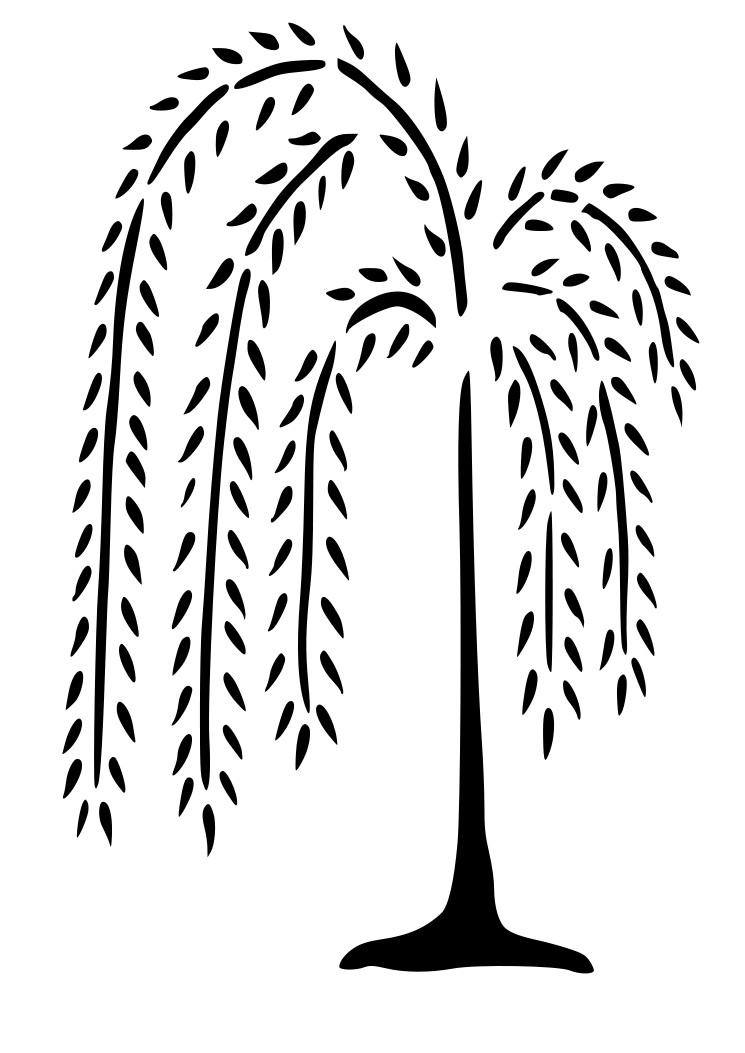 Primitive Country Willow Tree Wall Decal-Primitive Country Willow Tree Wall Decal Wall Decor Fotofuze-3