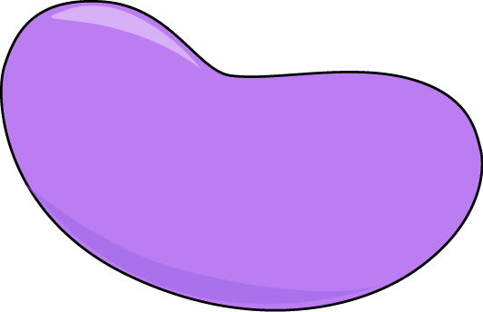Purple Jelly Bean With A Black Outline-Purple Jelly Bean with a Black Outline-17