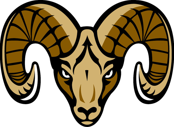 Ram Head Team Mascot Color .-Ram Head Team Mascot Color .-15