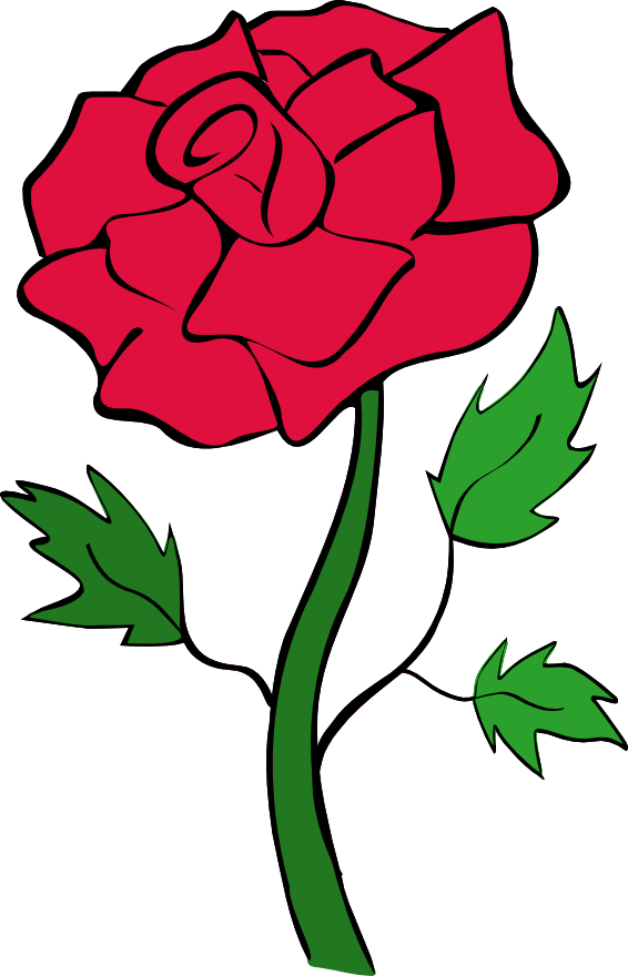 Red Rose Outline Clipart-red rose outline clipart-11