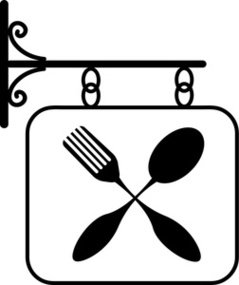 Restaurant Clipart Image Sign Featuring -Restaurant Clipart Image Sign Featuring A Fork And Spoon-14