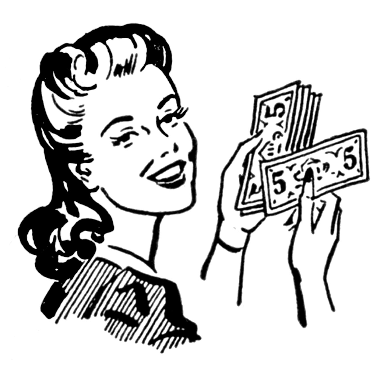 Retro Clip Art U2013 Money Moms U2013 Wo-Retro Clip Art u2013 Money Moms u2013 Women-10