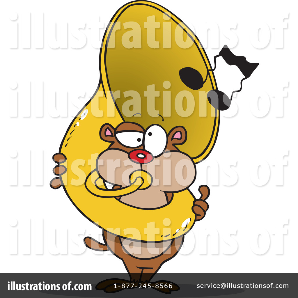 Royalty-Free (RF) Tuba Clipart Illustrat-Royalty-Free (RF) Tuba Clipart Illustration #438148 by Ron Leishman-3