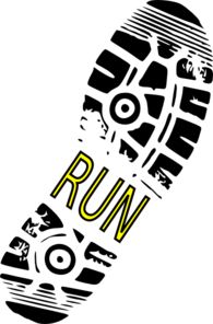 Run Shoe Print Clip Art: Text In The Mid-Run Shoe Print Clip Art: text in the middle can say u0026quot;Mom25ku0026quot;-2