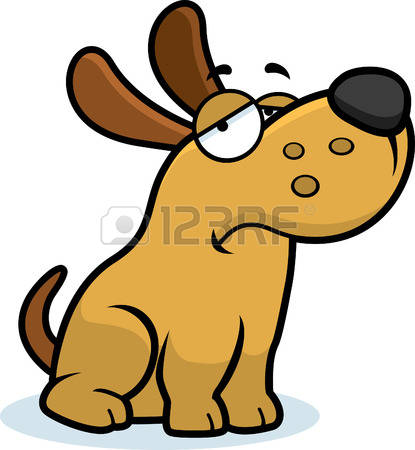 Sad Dog: A Cartoon Illustration Of A Dog-sad dog: A cartoon illustration of a dog looking sad.-9