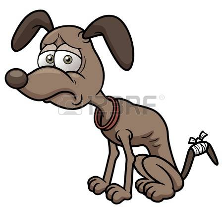 Sad Dog: Vector Illustration Of Sick Car-sad dog: Vector illustration of sick cartoon dog Illustration-15