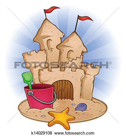 Sand Castle Beach Cartoon-Sand Castle Beach Cartoon-10