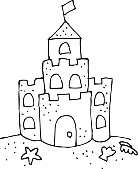 Sand Castle Printable Clipart-Sand castle printable clipart-14