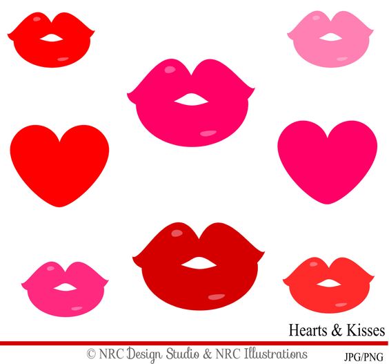 SAVE 30 Hearts U0026amp; Kisses Clipart -SAVE 30 Hearts u0026amp; Kisses Clipart Valentineu0026#39;s Day by NRCDesignStudio, ...-16