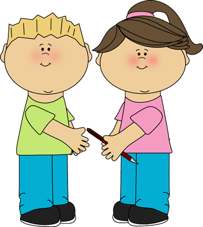 School Kids Sharing Clip Art Image Schoo-School Kids Sharing Clip Art Image School Kids Sharing A Pencil-7