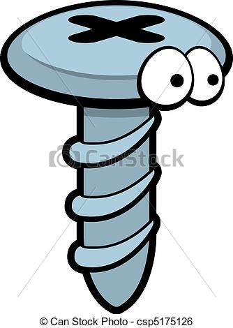 Cartoon Screw. A Cartoon Metal Screw Wit-Cartoon screw. A cartoon metal screw with eyes. clip art vector - Search  Drawings and Graphics Images - csp5175126-2