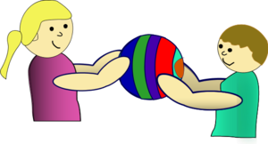 Sharing A Ball Clip Art .-sharing a ball Clip Art .-11