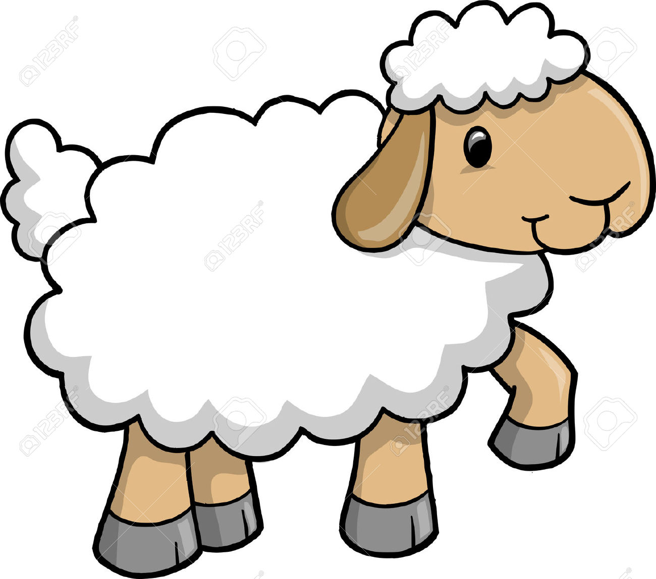 Sheep Clipart Cartoon-Sheep Clipart Cartoon-14