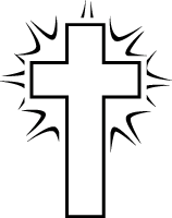 Cross clipart black and white